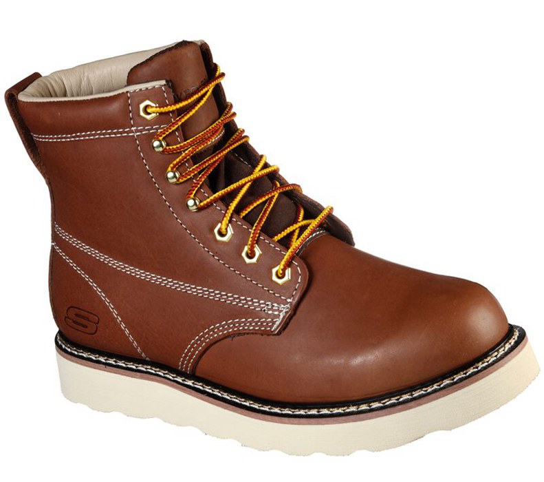 Skechers Pettus - Lebaum - Mens Work Boots Dark Brown [AU-WX5633]